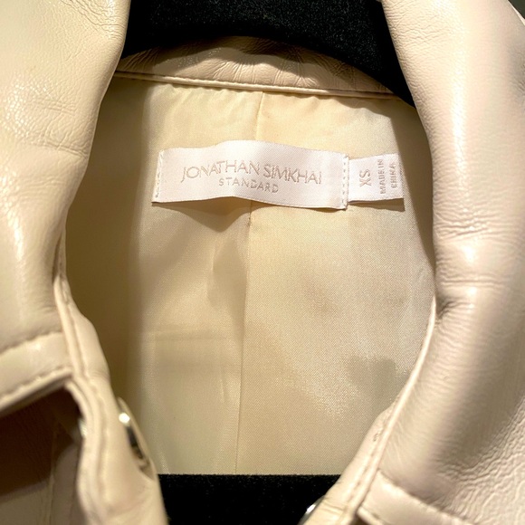 Jonathan Simkhai Standard Wyatt Vegan Leather Jacket. - Picture 3 of 3